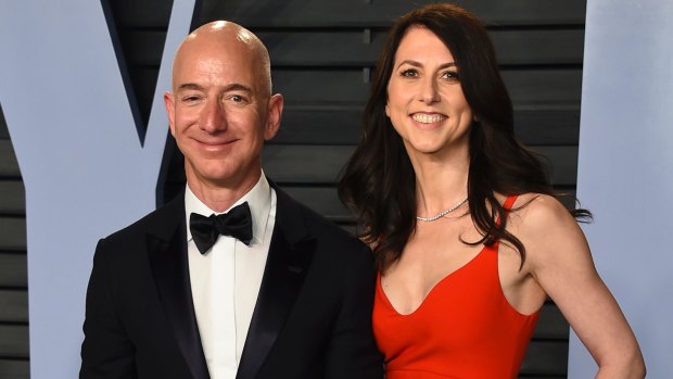 Jeff and MacKenzie Bezos, who have announced they are to divorce.