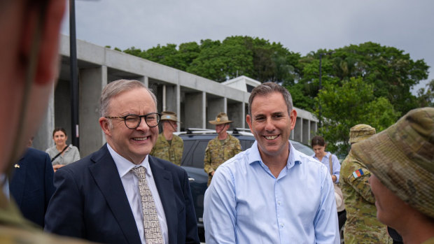 Prime Minister Anthony Albanese and Treasurer Jim Chalmers in Queensland this week.