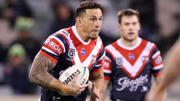 Short and sweet: Sonny Bill Williams during his return to the NRL last week.