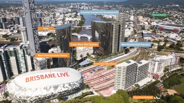 The proposed Brisbane Live development would be a potential host stadium for Olympic events.