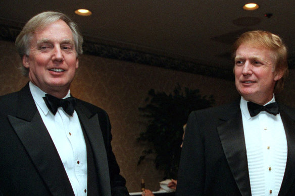 Robert Trump, left, with his brother and future president Donald Trump at an event in New York in 1999.