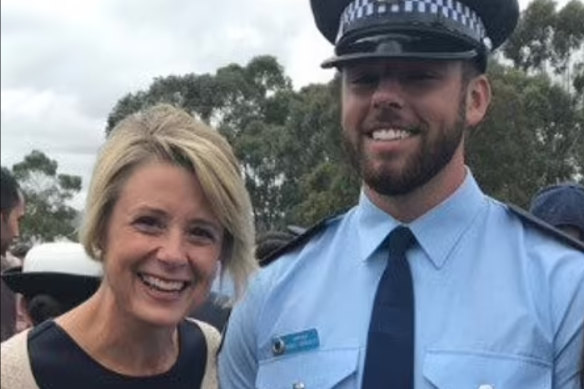 Daniel Keneally pictured with his mother Kristina Keneally.