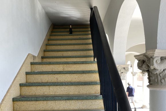 Classic case: Stairs to nowhere at the Manly Pavilion.