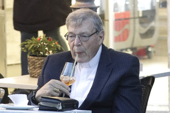 Cardinal George Pell in Rome last month.