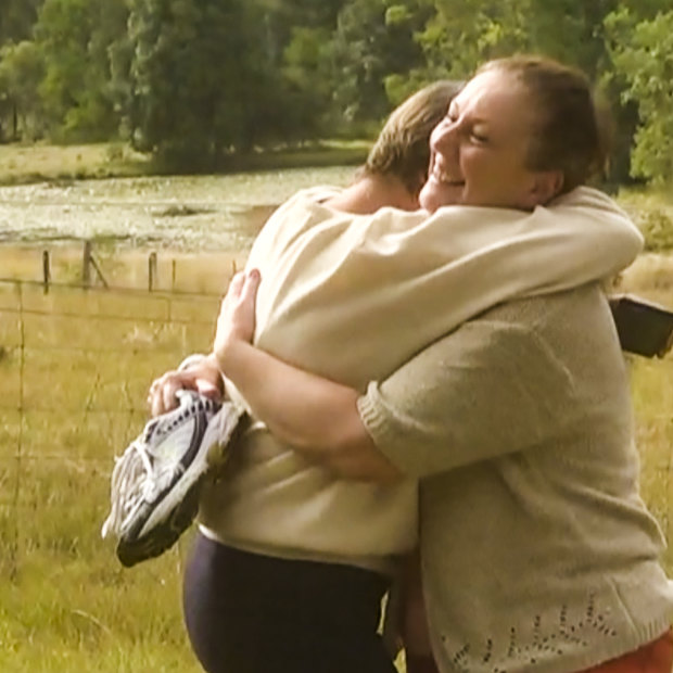 Kathleen Folbigg reunites with friend Tracy Chapman after her release from prison.