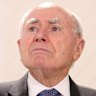 Former prime minister John Howard speaks to the media on Tuesday.