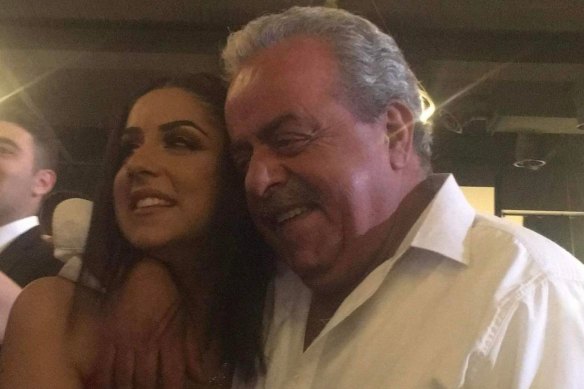 Christine Abboud with her father, Sarkis Abboud, who died on the way to the hospital after being stabbed in Brunswick last week. 