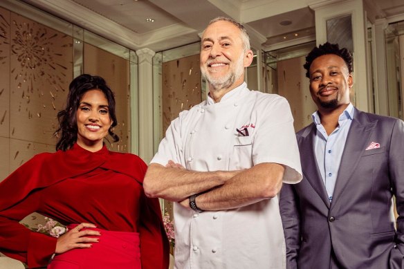 Michel Roux (centre) in <i>Five Star Chef.