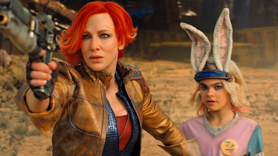Cate Blanchett as Lilith and Ariana Greenblatt as Tiny Tina in Borderlands.