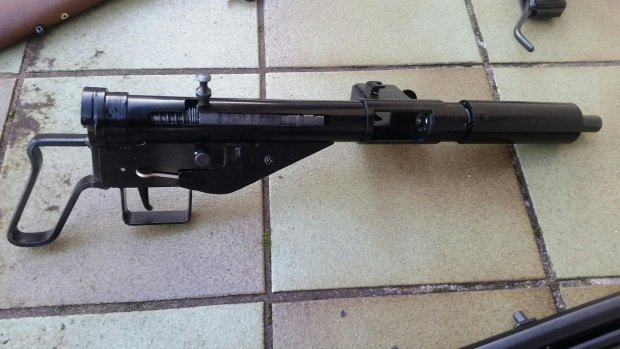 One of the firearms seized at a Frenchs Forest home on Thursday.