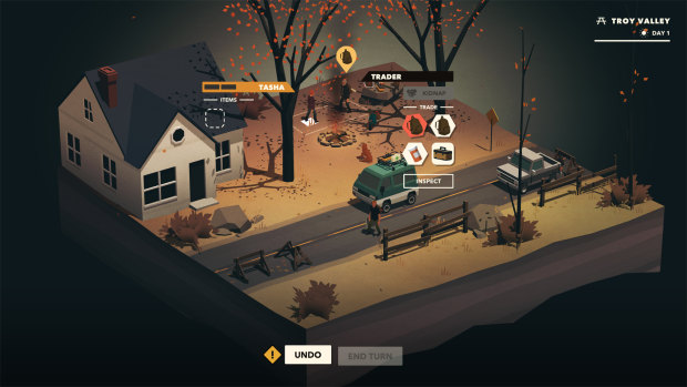 Overland from Finji is a turn-based survival game where dogs can use knives.