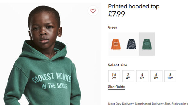 H&M came under fire last year over a photo of a black child wearing a hoodie with the slogan, 'Coolest monkey in the jungle’.