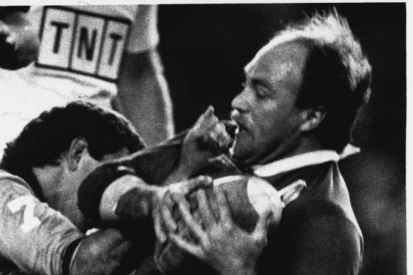 One of many big hits during Wally Lewis’ career.