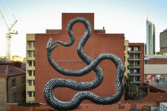 Another ROA painting in the Perth CBD. 