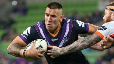 Storm prop Nelson Asofa-Solomona is notoriously hard to stop, especially when combining with Cameron Smith.
