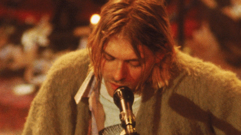 green cardigan kurt cobain