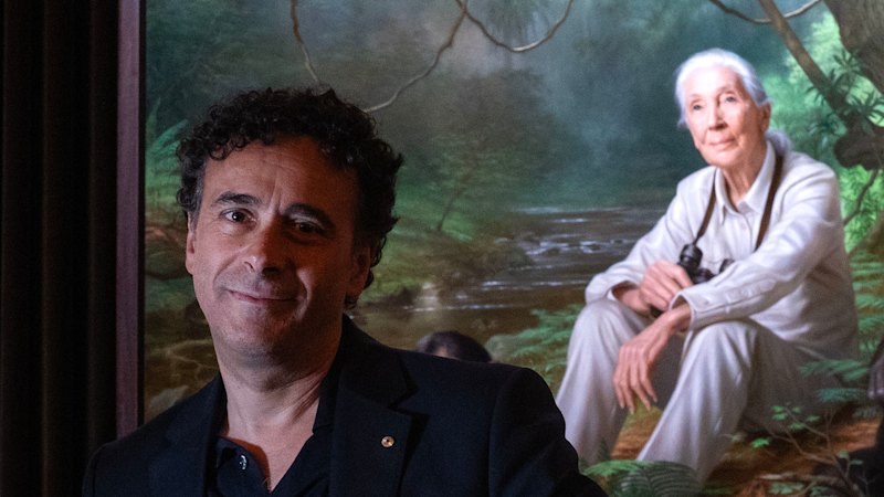 Australian painter immortalises Jane Goodall on her last ever trip to Tanzania