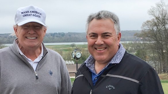 Sinodinos’ predecessor Joe Hockey spent time in close quarters with President Trump playing golf.