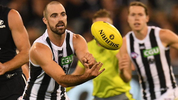 Steele Sidebottom had a huge game for the Magpies.
