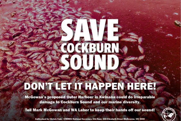 A new ad campaign being run by the WA Branch of the Maritime Union of Australia.