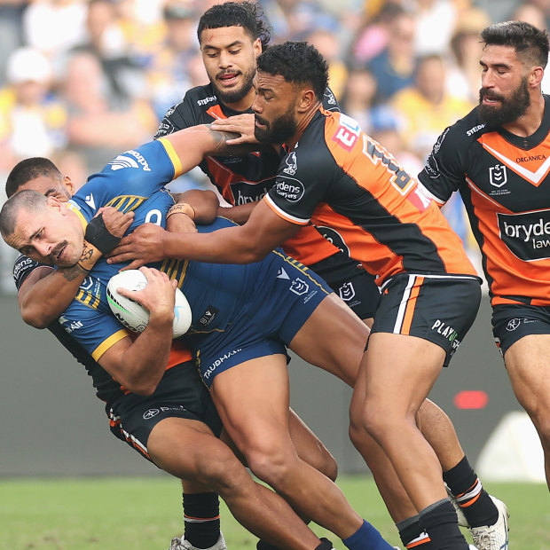 The Wests Tigers’ defence has improved in 2022.