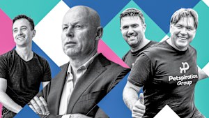 Rich List debutants Robert Chamberlain, Michael Dorrell, David Young and Shane Young.