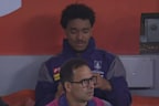 Brandon Walker in tears on the bench.