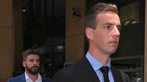 John Edney (left) and Brad McLeod outside the Magistrates Court in 2019.