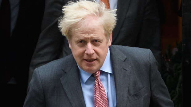 Prime Minister Boris Johnson leaves 10 Downing Street for a cabinet meeting on Tuesday.