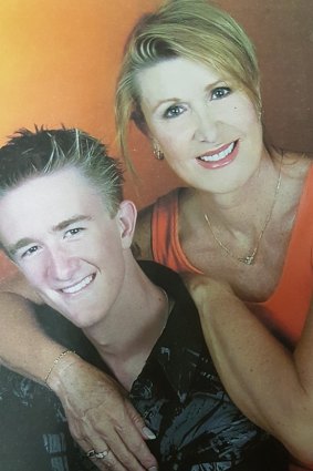Robbie and her son Scott, who died when he was 22.