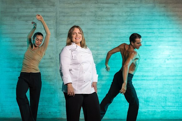 Danielle Alvarez with dancers from NON dance collective. 
