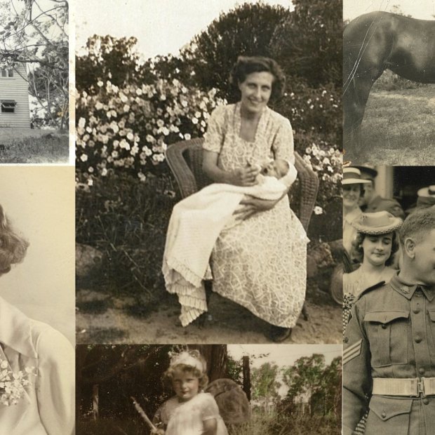 Images of Davidson’s childhood, and mother (centre, with baby Robyn) from the family album: “I have been trying to write about my mother for years,” she writes. “Some attempts attained a considerable length, others didn’t struggle beyond five pages before being tossed in the bin.”
