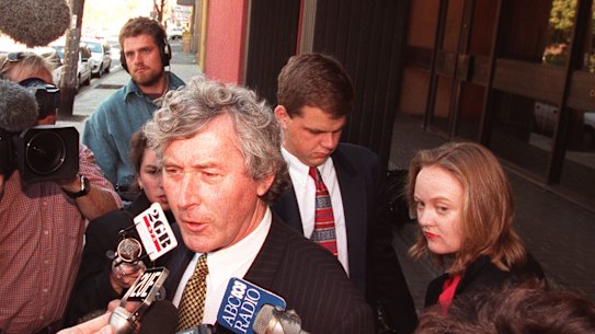 Collaery in 1997 representing the family of Thredbo landslide victim Steve Urosivic.