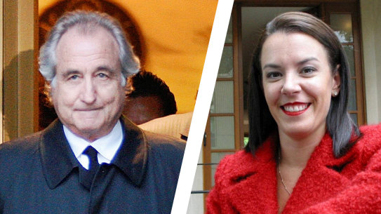 Ponzi scammers ... Wall Street whiz Bernie Madoff and Melissa Caddick.