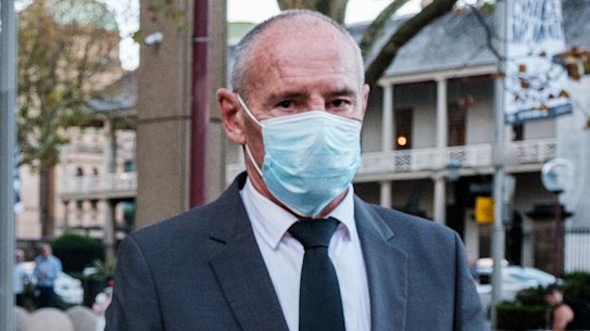 Chris Dawsin outside the NSW Supreme Court on Monday.