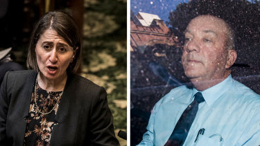 NSW Premier Gladys Berejiklian and disgraced former Wagga Wagga MP Daryl Maguire.