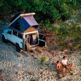 The couple camp along the beach in Penang, in mainland Malaysia. Many of the photos on their blog were taken using a drone.