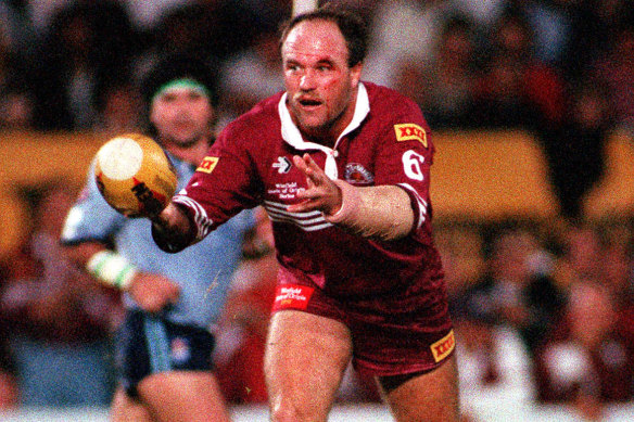 Wally Lewis in game one of the 1991 State of Origin series.