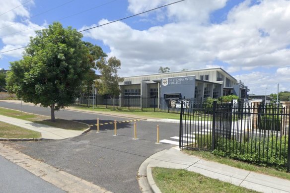 St Thomas More College at Sunnybank, where a student tested positive for COVID-19.