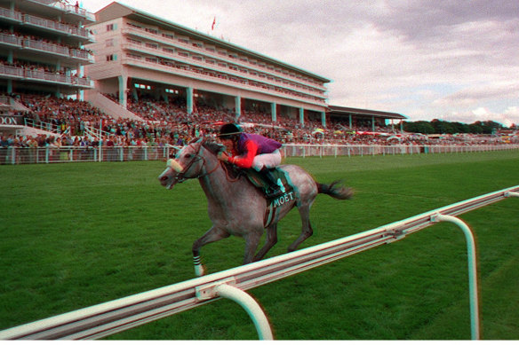 Queen Elizabeth II’s horse Arabian Story ran in the 1997 Melbourne Cup.