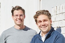 Ewen Hollingsworth, right, and Cameron Haynes, are co-founders of a finance company that funds masters programs at the world’s best universities.