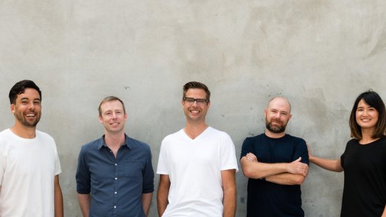 The Blackbird Ventures team: Nick Crocker, Rick Baker, Niki Scevak, Joel Connolly and Samantha Wong.