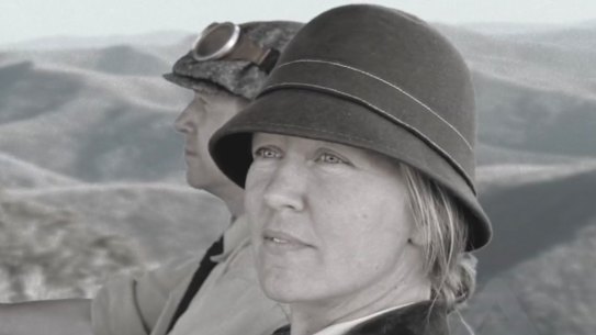 Andrew and Rebecca Swift pictured in a documentary produced by Andrew, an Alpine region expert.