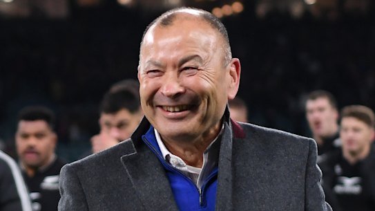 Eddie Jones at Twickenham last month after England’s 25-25 draw with New Zealand. It proved to be his penultimate game in charge.
