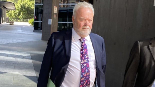 Malcolm Stamp leaves Brisbane Magistrates Court on Wednesday.