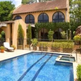 The Spanish mission-style mansion where Zac Efron has been sitting out his second quarantine stint.