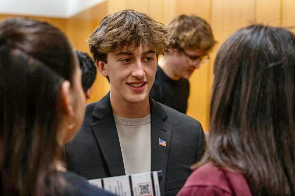 Carson Carpenter, 19, the president of the College Republicans at Arizona State University, has been working to mobilise students to get involved in the election campaign.