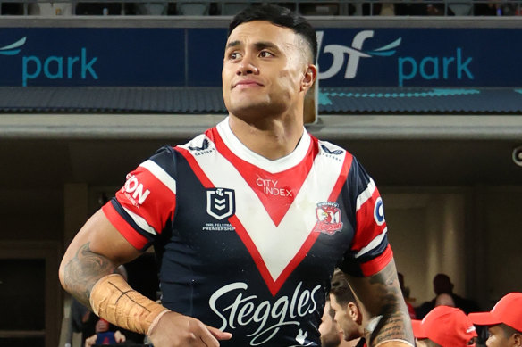 Spencer Leniu’s time at the Roosters has been on the up since being hospitalised on his first day at the club.