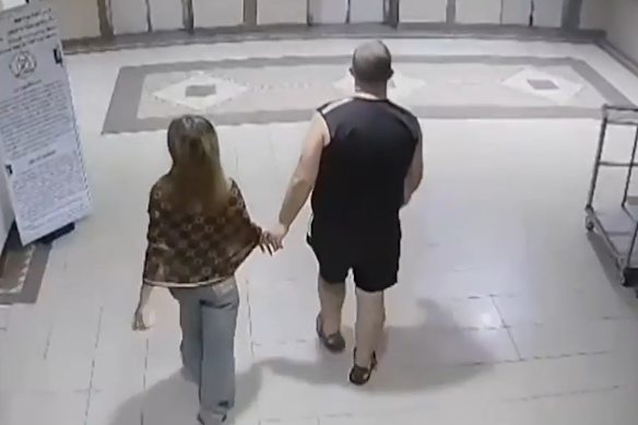 CCTV allegedly showing Carman with the teenager.