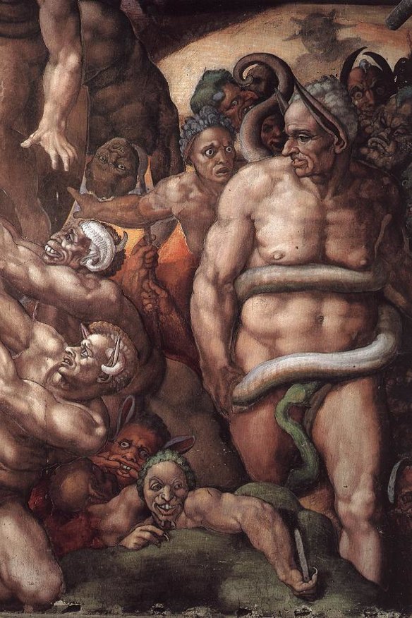 Minos from Michelangelo’s <i>The Last Judgment</i>.